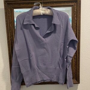 Madewell Lavender V-Neck Sweater. 100% Merino wool.